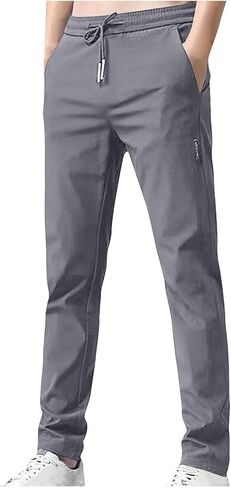 Men's Casual Pants Ultra Stretch Quick Drying Pants Plus Size Breathable Hiking Pant Golf Travel Summer Sweatpants in Saudi Arabia
