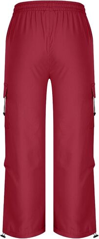 Cargo Pants for Men Fashion Drawstring Elastic Waist Lounge Parachute Pants Solid Color Trendy Trousers with Pocket in Saudi Arabia