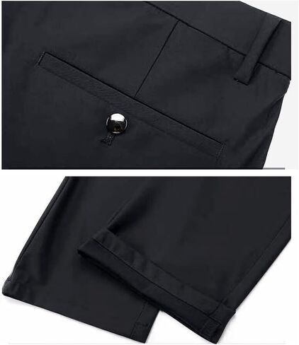 Men's Dress Pants Formal Work Business Casual Pants Slacks Flat Front Straight Leg Comfy Stretch Office Trousers in Saudi Arabia