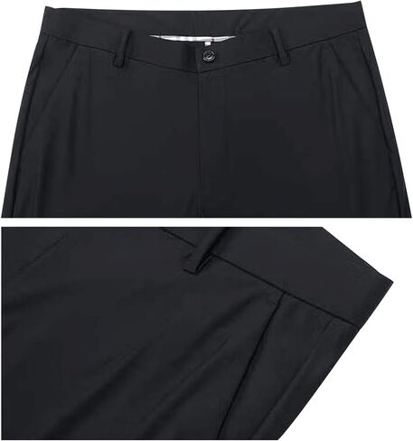 Men's Dress Pants Formal Work Business Casual Pants Slacks Flat Front Straight Leg Comfy Stretch Office Trousers in Saudi Arabia