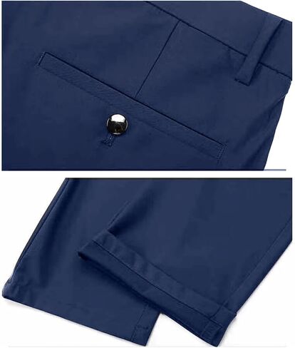Men's Dress Pants Formal Work Business Casual Pants Slacks Flat Front Straight Leg Comfy Stretch Office Trousers in Saudi Arabia