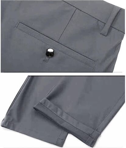 Men's Dress Pants Formal Work Business Casual Pants Slacks Flat Front Straight Leg Comfy Stretch Office Trousers in Saudi Arabia