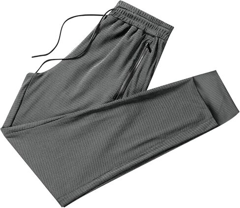 Mesh Pants for Men Ice Silk Thin Sweatpants Breathable Lightweight Jogger Pants Summer Gym Track Pants Big and Tall in Kuwait