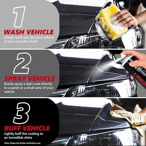 Shine & Protremant High Gloss Coating 16.9 OZ (12 Pack) ، Frhe Shine Clear Coat Spray for Automotive Interior and Oute Bracks ، تجديد ، وحماية البلاستيك ، الفينيل ، المطاط ، القطع in Kuwait