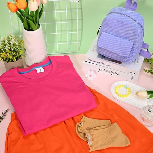 Halloween Traveler Costume Set Pink T-Shirt Orange Pants Yellow Socks Backpack for Adventurer Cosplay Supplies in Kuwait