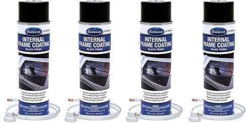 Eastwood Internal Frame Coating Aerosol | Internal chassiss Frame Rust Remover | Rust Converter and Prevention Aerosol Spray Undercoating for Vehicles |14 Oz, Black Pack of 4 in Saudi Arabia