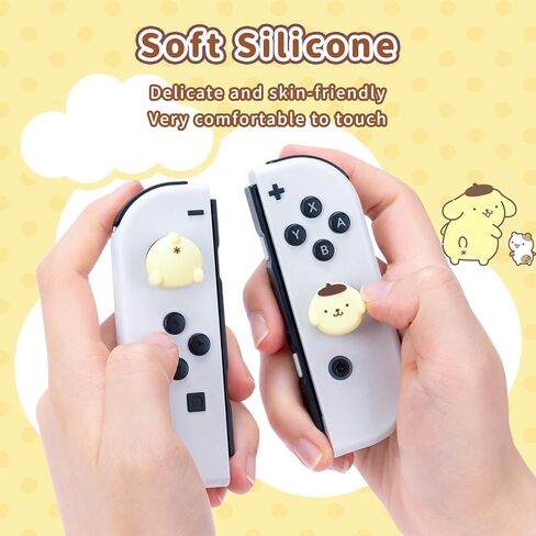 Cute Silicone Joystick Thumb Grip Caps,Joy Con Cover Compatible with Nintendo Switch/OLED/Switch Lite,4PCS - Dog in Kuwait