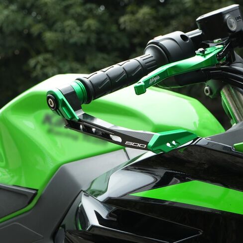 دراجة نارية فرامل القابض أحرز حرس بار نهاية حارس يدوية متوافقة مع K.awasaki Ninja 500 ABS/SE/KRT 2024 2025 | حامي المقود الألمنيوم Ninja500 (الأسود) in Saudi Arabia