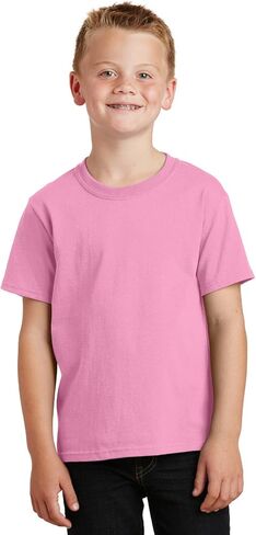 Port & Company Boys '54 Oz 100 ٪ Cotton T Shirt in Kuwait