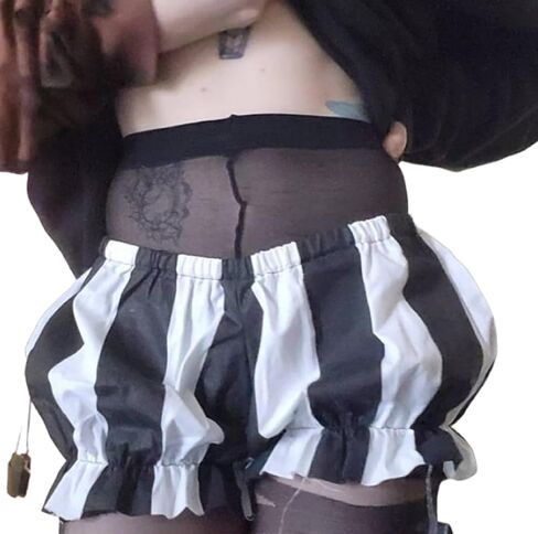 Faretumiya Women Bloomer Shorts Halloween مخططة الكشكش شورتات اليقطين منخفضة الخصر Y2K الصبي in Saudi Arabia
