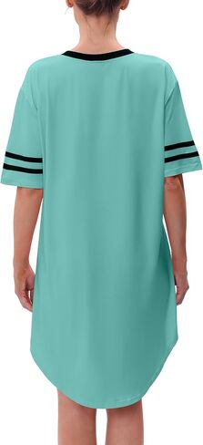 Marvmys نساء Lightgowns Lightgowns Comfy v Neck Nightshirt Dressy Lounge ملابس نوم in Kuwait
