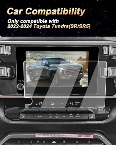 ECOZEN Screen Protector for 2024 2023 2022 Toyota Tundra 14-Inch HD Tempered Glass Navigation Touchscreen Protector for 2024 2023 Sequoia & Toyota Tundra Accessories 2022-2024 with Install Kit in Kuwait