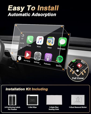 ECOZEN Screen Protector for 2024 2023 2022 Toyota Tundra 14-Inch HD Tempered Glass Navigation Touchscreen Protector for 2024 2023 Sequoia & Toyota Tundra Accessories 2022-2024 with Install Kit in Kuwait