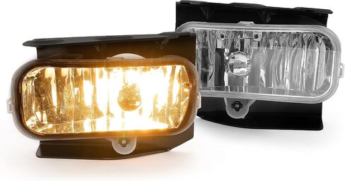KUAFU Pair Fog Light Compatible with 1999-2004 Ford F-150 F-250 Expedition Heritage Replacement for FO2591105 Left & Right w/Halogen Bulbs Fog Lamp - Clear Lens in Saudi Arabia