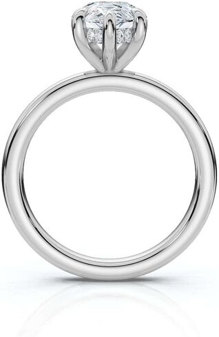 1 CT Moissanite Engagement Ring 10K 14K 18K Solid Gold & 925 Sterling Silver Hidden Halo Moissanite Ring For Women in Saudi Arabia