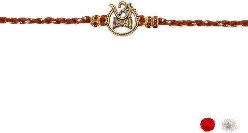 I Jewels OM Design Rakhi With Rakshabandhan Card for Men/Bro/Brother (R331G-Bl-Br) (Pack of 3) in Saudi Arabia