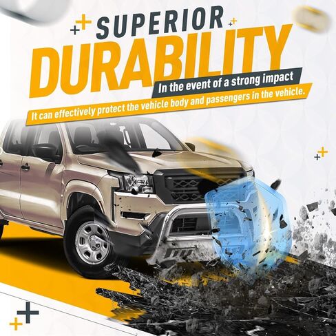بار Kuafu Bull متوافق مع 2022 2023 2024 2025 Nissan Frontier Front Press Press Brush Grille Grille Push Bar Bar Steel Black in Saudi Arabia