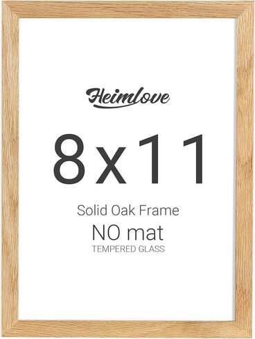 13x16 Picture Frames Oak Wood,13 x 16 Photos Frame with Tempered Glass,Wall Gallery Poster Frame with No Mat,Horizontal and Vertical for Wall Mounting,Home Office Decoration,Natural Oak Color in Saudi Arabia
