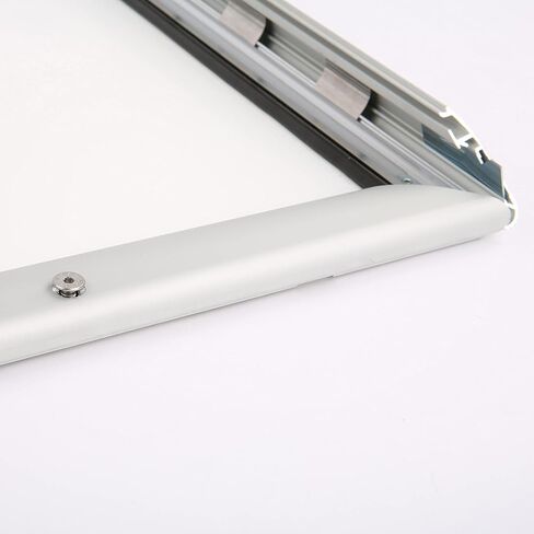 M&T Displays Lockable Weatherproof Snap Poster Frame 1.38" Aluminum Profile Front Loading Wall Mounting Picture Photo Holder (Silver, 8.5x11 inch) in Saudi Arabia