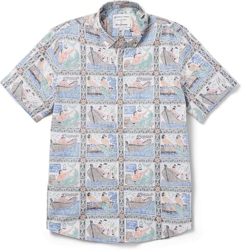 Reyn Spooner Fish Print Hawaiian Aloha Shirt - Tailored Button Front in Saudi Arabia