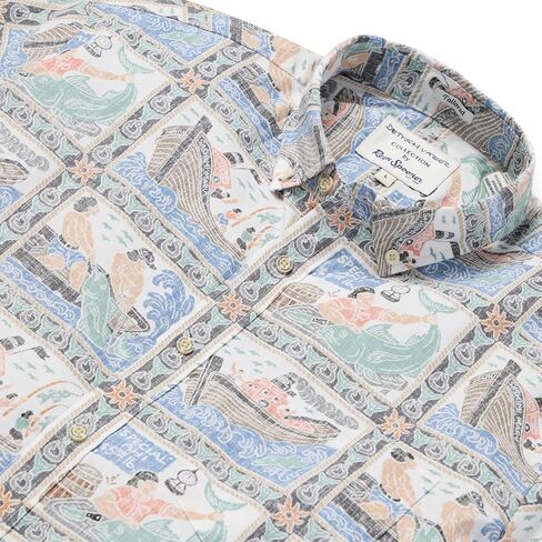 Reyn Spooner Fish Print Hawaiian Aloha Shirt - Tailored Button Front in Saudi Arabia
