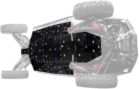 SuperATV Full Skid Plate for 2022+ Polaris RZR Turbo R 4 Seat | Made In The USA l 1/2" Thick Proprietary ARMW Material | Drain Ports for Easy Clean-Up in Saudi Arabia