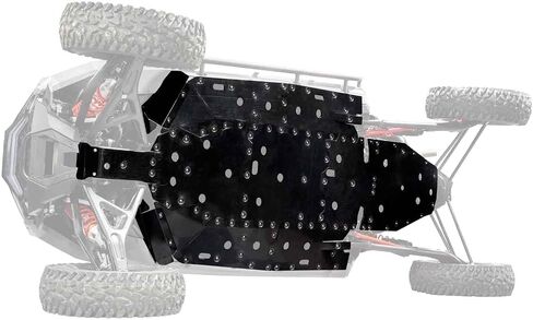 SuperATV Full Skid Plate for 2022+ Polaris RZR Turbo R 4 Seat | Made In The USA l 1/2" Thick Proprietary ARMW Material | Drain Ports for Easy Clean-Up in Saudi Arabia