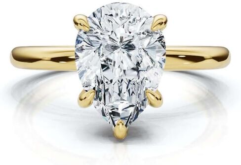 1 CT Moissanite Engagement Ring 10K 14K 18K Solid Gold & 925 Sterling Silver Hidden Halo Moissanite Ring For Women in Saudi Arabia
