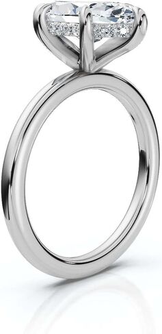 1 CT Moissanite Engagement Ring 10K 14K 18K Solid Gold & 925 Sterling Silver Hidden Halo Moissanite Ring For Women in Saudi Arabia
