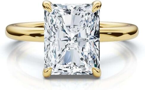 1 CT Moissanite Engagement Ring 10K 14K 18K Solid Gold & 925 Sterling Silver Hidden Halo Moissanite Ring For Women in Saudi Arabia