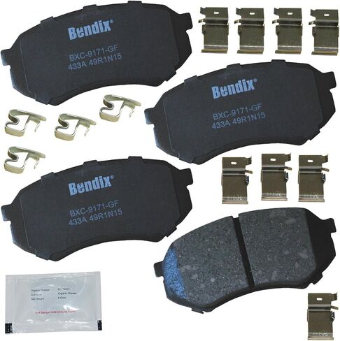 Bendix Priority 1 Semi-Metallic Rear Disc Brake Pad Set for Volvo S60 2009-2001, S70 1999, S80 2006-1999, V70 2007-2000, XC70 2007-2003 - (CFM795) in Kuwait
