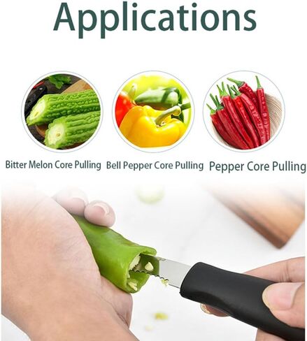 كورر الفلفل المكسيكي ، الفلفل المقاوم للصدأ الفلفل المقاوم للصدأ ، فلفل أخضر سريع ، أداة لا بد منها للمطبخ المنزلي أو الشواء ، وأخبار جيدة لمحبي الفلفل الحار in Kuwait