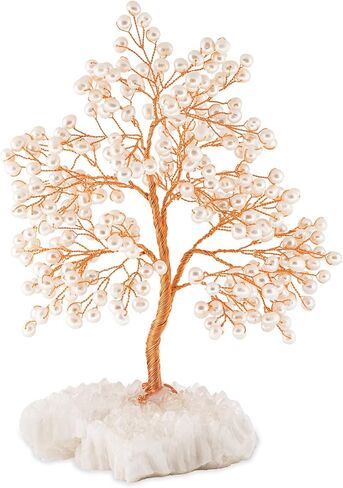 الكارما والحظ - الحب الروحي - شجرة الحياة فنغ شوي بأحجار الجمشت لإظهار أحلامك ملفوفة يدويًا بسلك نحاسي مصنوع يدويًا في بالي وقاعدة كريستال بيضاء. in Kuwait