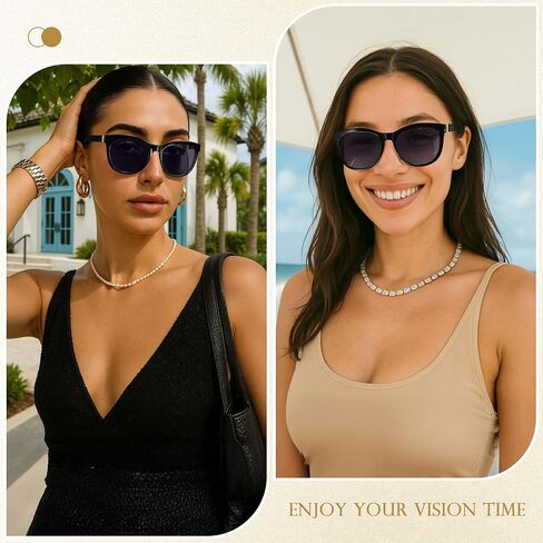من السهل قراءة نظارة شمسية Cateye للنساء ، ظلال نظارات الشمس الخارجية العصرية مع حماية UV400 in Kuwait