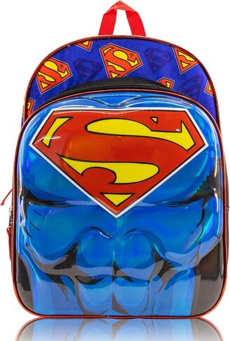 Fast Forward Superman Backpack for Kids - 16 "Bookbag for Boys ، Girls | طفل سفر صغير ، حقيبة الظهر المدرسية ، حقيبة الكتب الخارقة للأطفال | Ages 3+ in Kuwait