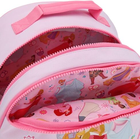 DISNEY STORE Official Princess Backpack - Kids Backpack with Embroidered Accents, Adjustable Straps, Zip Compartments & Mesh Pockets, Screen Art Featuring Moana, Mulan, Belle, Aurora, and More in Saudi Arabia