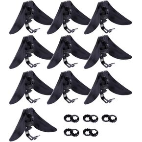 10pcs Plastic Triangle Clips Clasps for Ties Necktie Men Accessories Black White in Kuwait