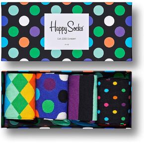 Happy Socks Classic Big Dot Design Crew Socks ، للرجال والنساء ، مصنوعًا من القطن العضوي المستدام (الولايات المتحدة ، ألفا ، متوسطة ، كبيرة ، منتظمة ، عادية ، كبيرة الهدايا DOT) in Kuwait