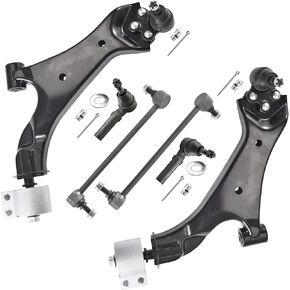 ASTRAPRO - Front End 6pc Suspension Kit for 2010-2017 Chevy Equinox GMC Terrain 2 Lower Control Arms w/Ball Joints 2 Sway Bar Links 2 Outer Tie Rods 2011 2012 2013 2014 2015 2016 Replacement in Saudi Arabia