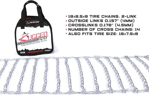 زوج ROP Shop من سلاسل الإطارات 2 رابط 18 × 8.5x8 من أجل MOWER Simplicity & Kubota Lawn ، الجرار in Kuwait
