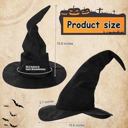 Wizard Hat Adult Halloween Witch Hat Witch Costume Accessories in Saudi Arabia