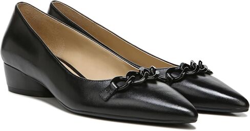 Naturalizer Womens Becca Pointed Toe Low Heel Flats Chocolate Brown Leather 12 W in Kuwait