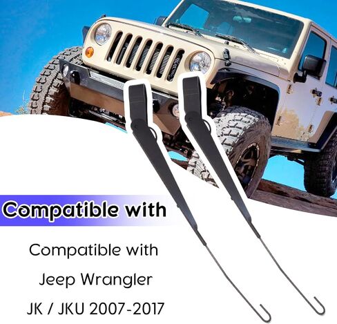 أذرع ممسحة الزجاج الأمامي الأمامي متوافق مع Jeep Wrangler JK/JKU 2007-2017 استبدال 68002389AA in Saudi Arabia
