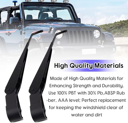 أذرع ممسحة الزجاج الأمامي الأمامي متوافق مع Jeep Wrangler JK/JKU 2007-2017 استبدال 68002389AA in Saudi Arabia