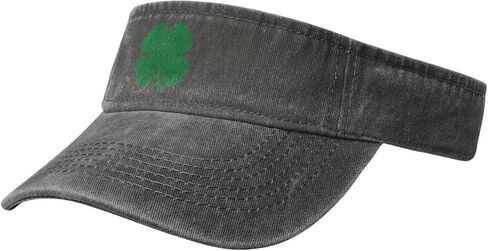 Green 4 Leaf Clover Sun Visor Hats Cotton Caps Beach Leisure Empty Top Baseball Cap for Men Women in Saudi Arabia