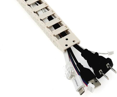 White Open Type Drag Chain Bridge 10x11 10x15 10x20 10x30-1m Length Cable Carrier with Connector for CNC 3D Printers Voron(R28,18x50 Open) in Saudi Arabia