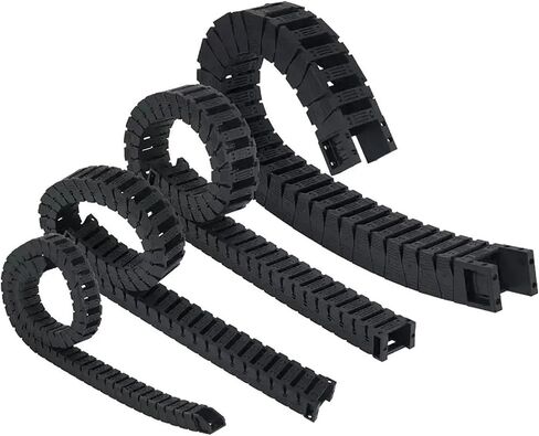 Open Drag Chain Silent Bridge Type 18 25 L1000mm Chain Wire Carrier with End Connectors for 3D Printer Engraving(R28,18x37) in Saudi Arabia