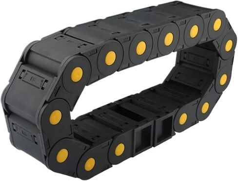 سلاسل الكابلات R55 ~ R125 20x25 20x38 20x50 20x57 غير فتح/explosd السحب البلاستيكي 1M طول النقطة الأصفر طول (100 مم ، 20x25 مم_ in Saudi Arabia