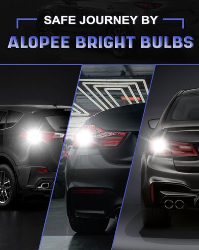 Alopee 1156 LED Bulb Amber 10-30V DC 1156 Bulb Replacement for 1141 1003 7506 P21W Blinker Light, Turn Signal Bulb 3014 Chips, Non Polarity, Pack of 2 in Kuwait