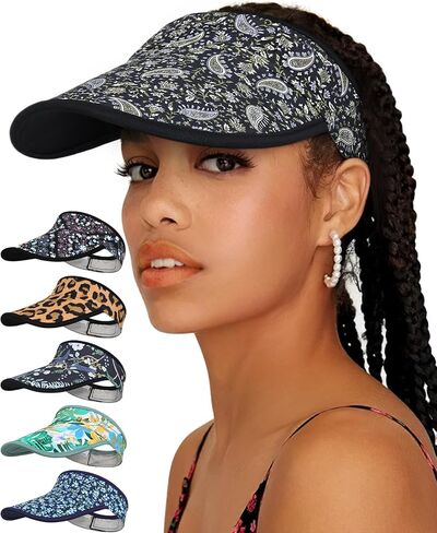 Alnorm Satin Lined Visor with Velcro for Summer UV Protection Sun Hat for Outdoors in Kuwait
